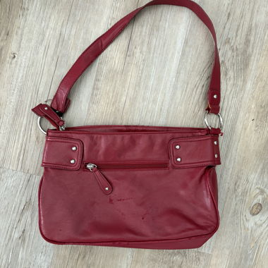 red vintage bag