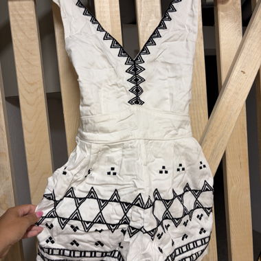 Combishort bianco ricamato MAJE T34