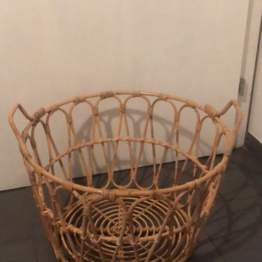 Cestino in rattan vintage