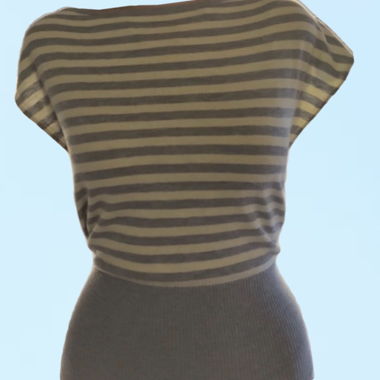 Top en maille à rayures