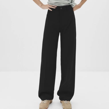 Pantalon en tissu noir