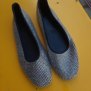 Ballerine nere con strass