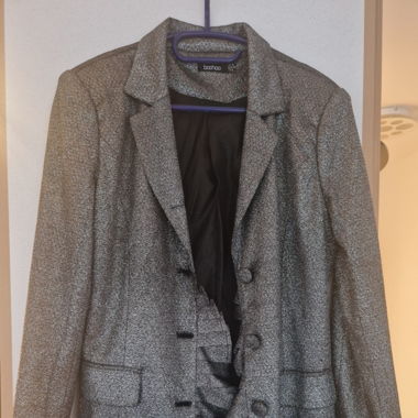 Blazer argenté à paillettes Boohoo taille 38/40