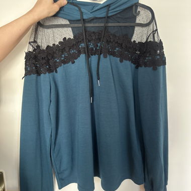 Blue Lace Hoodie