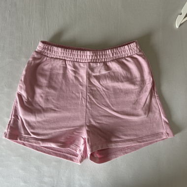 Shorts in felpa rosa