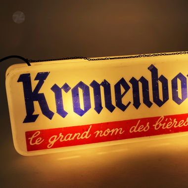 Kronenbourg Leuchtreklame Bier Alsace Reklame 