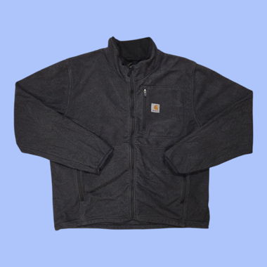 Grey Carhartt Fleece Jacket with shoulder pocket