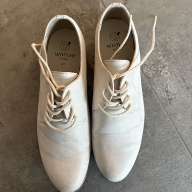 Weiße Derby-Schuhe für Damen Grösse 41