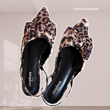 Ballerines léopard "stephan PARIS"