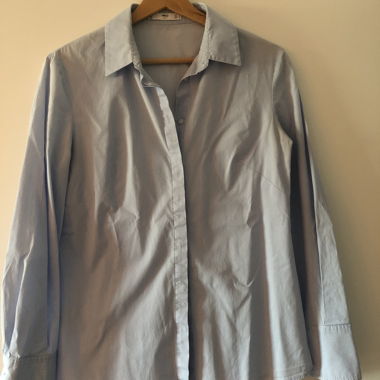 Camicia a righe azzurro chiaro