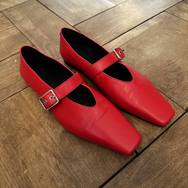 Vagabond Red Ballerina Shoes