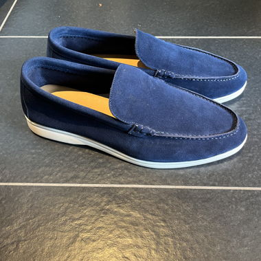 Blue Suede Loafers