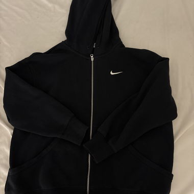 Felpa con zip Nike nera