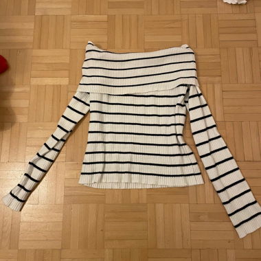 Striped Off-Shoulder Sweater