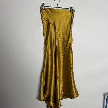Goldene Satin-Midirock