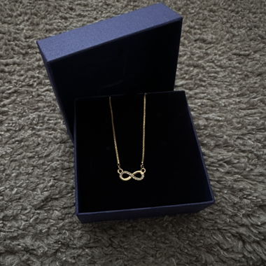 Gold-Coloured Necklace with Infinity Pendant