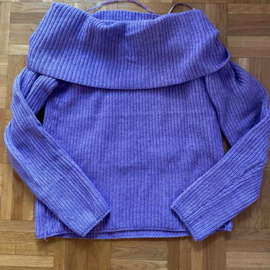 Purple Off Shoulder Pullover XS
