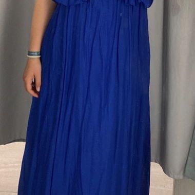 long blue dress