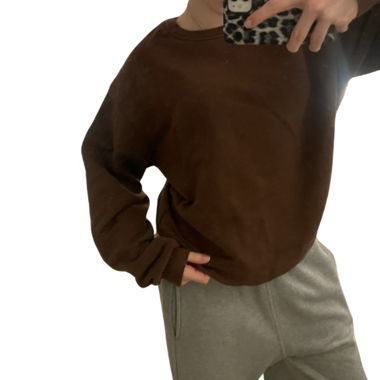 brown bershka pullover