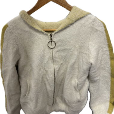 Veste polaire femme douillette en crème blanche