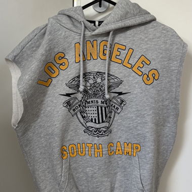 Hoodie sans manches Pull&Bear gris