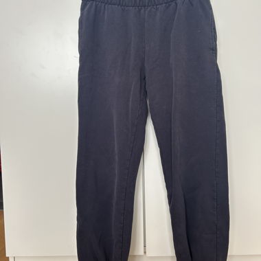 Navy blue sweatpants with cuffs
