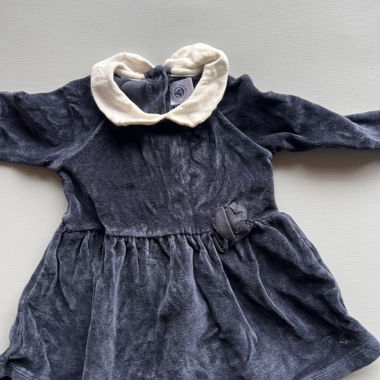 Blue Velvet Baby Dress