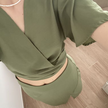 Set gonna e top verde
