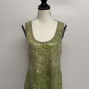 Marc Cain Sequin Top Gr. 42 green glitter