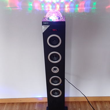Torre musicale Bluetooth, radio, USB, karaoke e disco