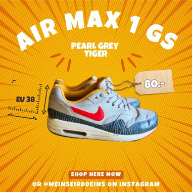 Airmax 1 GS Pearl Grey Tiger
