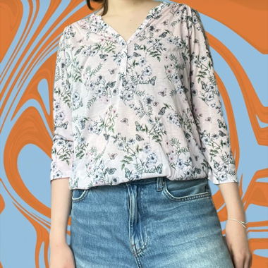 Bluse - blumig 