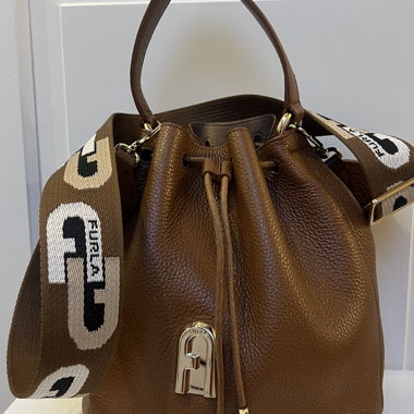 Borsa a Secchiello Furla marrone in pelle