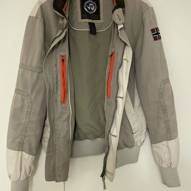 Blouson bomber Napapijri beige et gris