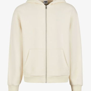 Urban Classics Felpa con Zip Uomo Off-White Taglia S