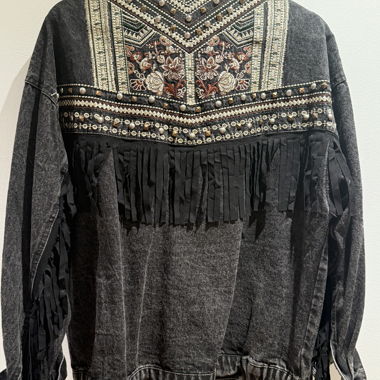 Giacca di jeans con frange