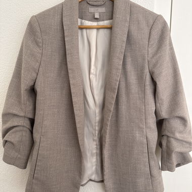 H&M Beige Blazer mit Offener Vorderseite