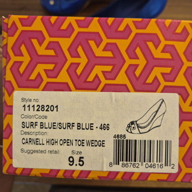 Tory Burch Keilpumps Surf Blue