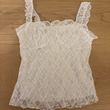 Top cami in pizzo bianco