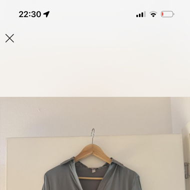 grey-green blouse