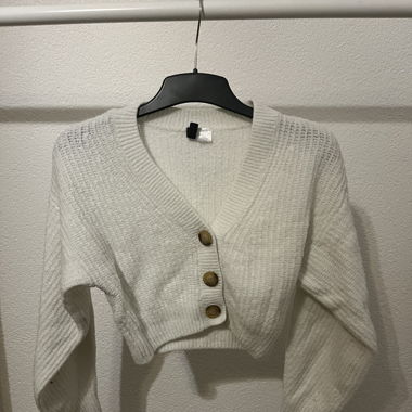 Cardigan H&M blanc cassé, taille XS, parfait état