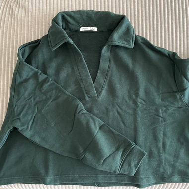 OYSHO Cropped Long-Sleeve Polo