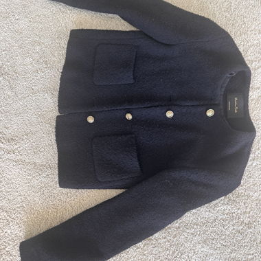 Massimo Dutti navy Wool-Mix-Jacke