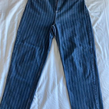 Jeans rayés bleu et blanc Carhartt