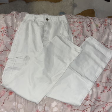 White Cargo Jeans