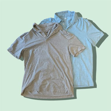 Polo grigia e blu da uomo di H&M, taglia M