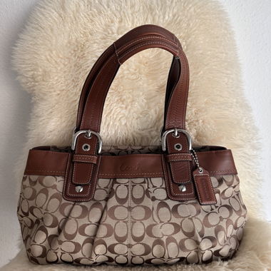 Coach Y2K monogram shoulder baguette bag