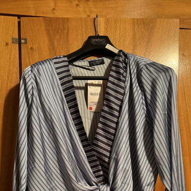  Accessoires Blau Gestreifter Blusen Body