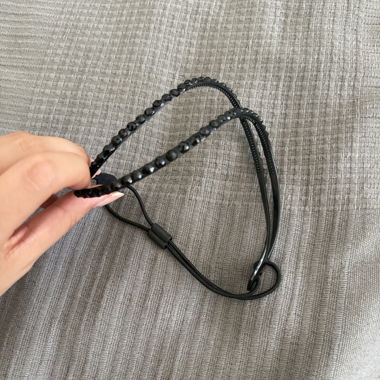 Cerchietto nero di perline