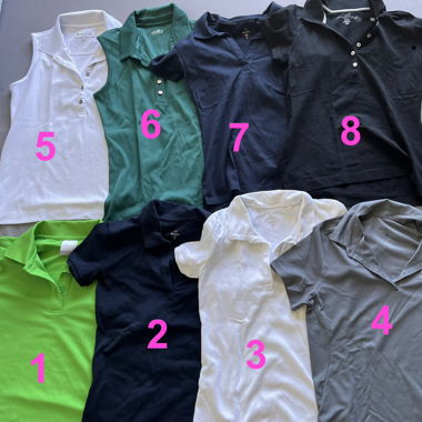Women’s polo shirt with and without sleeves